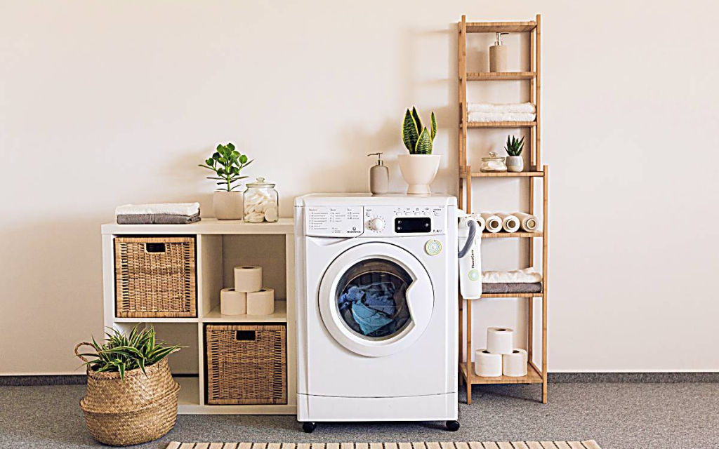 13 Space-Saving Hacks for a Bathroom Laundry Room Combo