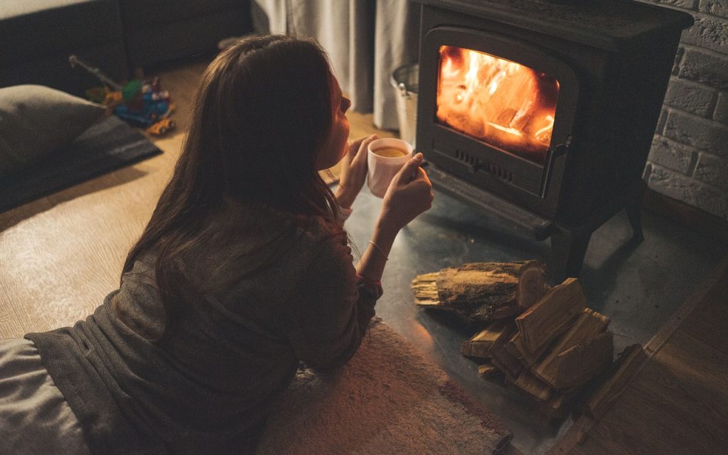 Christmas wallpaper, woman, fireplace — "Your Complete Guide to Window Replacement in Layton"